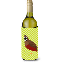 "Caroline's Treasures Chinese Painted or King Quail Green Decorative Bottle Hugger, 750 ml, Multicolor"