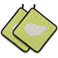 "Caroline's Treasures Texas Quail Green Decorated Pot Holder, 7.5"" x 7.5"""