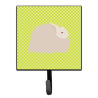 "Caroline's Treasures Fluffy Angora Rabbit Green Wall Hook, Small, Multicolor"