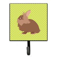 "Caroline's Treasures Lionhead Rabbit Green Wall Hook, Small, Multicolor"