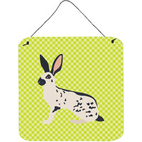 "Caroline's Treasures Green English Spot Rabbit Metal Print, 6hx6w"