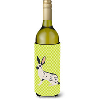 "Caroline's Treasures English Spot Rabbit Green Decorative Bottle Hugger, 750 ml, Multicolor"