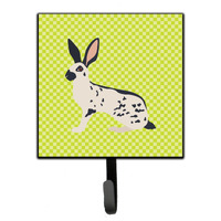 "Caroline's Treasures English Spot Rabbit Green Wall Hook, Small, Multicolor"