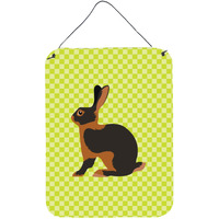 "Caroline's Treasures Tan Rabbit Green Metal Print, 16hx12w, Multicolor"