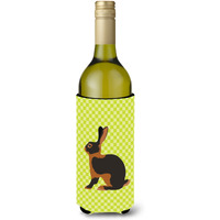 "Caroline's Treasures Tan Rabbit Green Decorative Bottle Hugger, 750 ml, Multicolor"