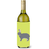 "Caroline's Treasures Giant Chinchilla Rabbit Green Decorative Bottle Hugger, 750 ml, Multicolor"