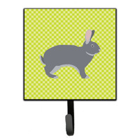 "Caroline's Treasures Giant Chinchilla Rabbit Green Wall Hook, Small, Multicolor"