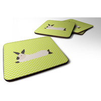 "Caroline's Treasures California White Rabbit Green Decorative coasters, 3.5, Multicolor"