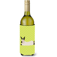 "Caroline's Treasures California White Rabbit Green Decorative Bottle Hugger, 750 ml, Multicolor"