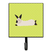 "Caroline's Treasures California White Rabbit Green Wall Hook, Small, Multicolor"