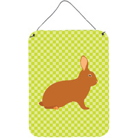 "Caroline's Treasures Rex Rabbit Green Metal Print, 16hx12w, Multicolor"