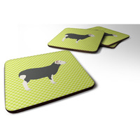 "Caroline's Treasures Herwick Sheep Green Decorative coasters, 3.5, Multicolor"