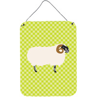 "Caroline's Treasures Scottish Blackface Sheep Green Metal Print, 16hx12w, Multicolor"