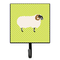 "Caroline's Treasures Scottish Blackface Sheep Green Wall Hook, Small, Multicolor"