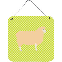 "Caroline's Treasures Green English Leicester Longwool Sheep Metal Print, 6"" H x 6"" W"