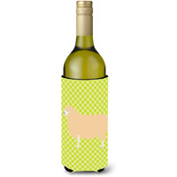 "Caroline's Treasures English Leicester Longwool Sheep Green Decorative Bottle Hugger, 750 ml, Multicolor"