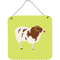 "Caroline's Treasures Green Jacob Sheep Metal Print, 6"" H x 6"" W"