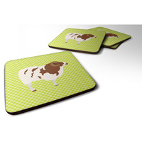 "Caroline's Treasures Jacob Sheep Green Decorative coasters, 3.5, Multicolor"