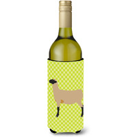 "Caroline's Treasures Hampshire Down Sheep Green Decorative Bottle Hugger, 750 ml, Multicolor"