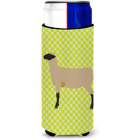 "Caroline's Treasures Hampshire Down Sheep Green Decorative Can Hugger, Slim, Multicolor"