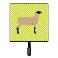 "Caroline's Treasures Hampshire Down Sheep Green Wall Hook, Small, Multicolor"