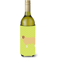 "Caroline's Treasures Horned Dorset Sheep Green Decorative Bottle Hugger, 750 ml, Multicolor"