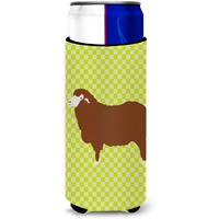 "Caroline's Treasures Merino Sheep Green Decorative Can Hugger, Slim, Multicolor"