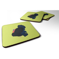 "Caroline's Treasures Norfolk Black Turkey Green Decorative coasters, 3.5, Multicolor"