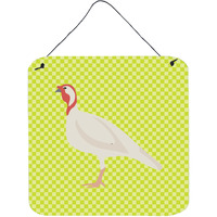 "Caroline's Treasures Green Beltsville Small White Turkey Hen Metal Print, 6hx6w"
