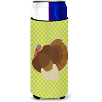 "Caroline's Treasures French Turkey Dindon Green Decorative Can Hugger, Slim, Multicolor"