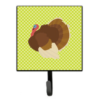 "Caroline's Treasures French Turkey Dindon Green Wall Hook, Small, Multicolor"