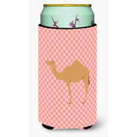 "Caroline's Treasures Arabian Camel Dromedary Pink Check Decorative Can Hugger, Tall Boy, Multicolor"