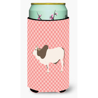"Caroline's Treasures Malvi Cow Pink Check Decorative Can Hugger, Tall Boy, Multicolor"