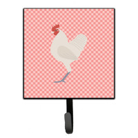 "Caroline's Treasures German Langshan Chicken Pink Check Wall Hook, Small, Multicolor"