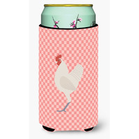 "Caroline's Treasures German Langshan Chicken Pink Check Decorative Can Hugger, Tall Boy, Multicolor"