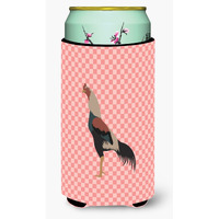 "Caroline's Treasures Kulang Chicken Pink Check Decorative Can Hugger, Tall Boy, Multicolor"