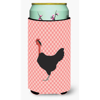 "Caroline's Treasures Naked Neck Chicken Pink Check Decorative Can Hugger, Tall Boy, Multicolor"