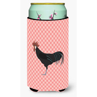 "Caroline's Treasures Minorca Ctalalan Chicken Pink Check Decorative Can Hugger, Tall Boy, Multicolor"
