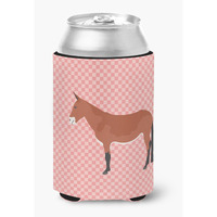 "Caroline's Treasures Mule Pink Check Decorative Can Hugger, Multicolor"