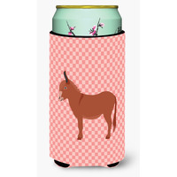 "Caroline's Treasures Irish Donkey Pink Check Decorative Can Hugger, Tall Boy, Multicolor"