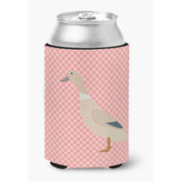 "Caroline's Treasures West Harlequin Duck Pink Check Decorative Can Hugger, Multicolor"