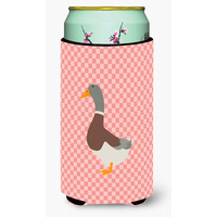 "Caroline's Treasures Saxony Sachsenente Duck Pink Check Decorative Can Hugger, Tall Boy, Multicolor"