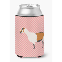 "Caroline's Treasures Alpine Goat Pink Check Decorative Can Hugger, Multicolor"