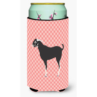 "Caroline's Treasures Black Bengal Goat Pink Check Decorative Can Hugger, Tall Boy, Multicolor"