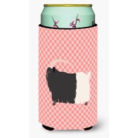 "Caroline's Treasures Welsh Black-Necked Goat Pink Check Decorative Can Hugger, Tall Boy, Multicolor"