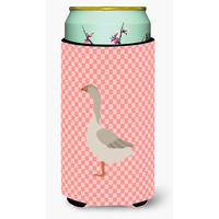 "Caroline's Treasures Steinbacher Goose Pink Check Decorative Can Hugger, Tall Boy, Multicolor"