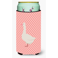 "Caroline's Treasures Roman Goose Pink Check Decorative Can Hugger, Tall Boy, Multicolor"