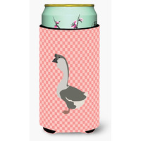 "Caroline's Treasures African Goose Pink Check Decorative Can Hugger, Tall Boy, Multicolor"