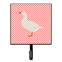 "Caroline's Treasures Shire Horse Pink Check Wall Hook, Small, Multicolor"