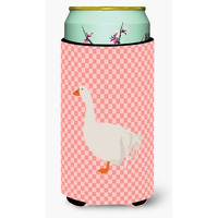 "Caroline's Treasures Sebastopol Goose Pink Check Decorative Can Hugger, Tall Boy, Multicolor"